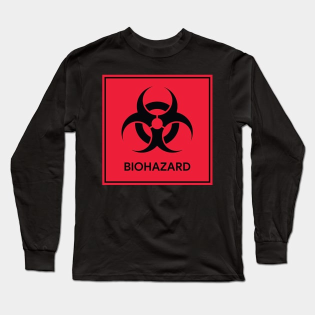 Biohazard Long Sleeve T-Shirt by  The best hard hat stickers 